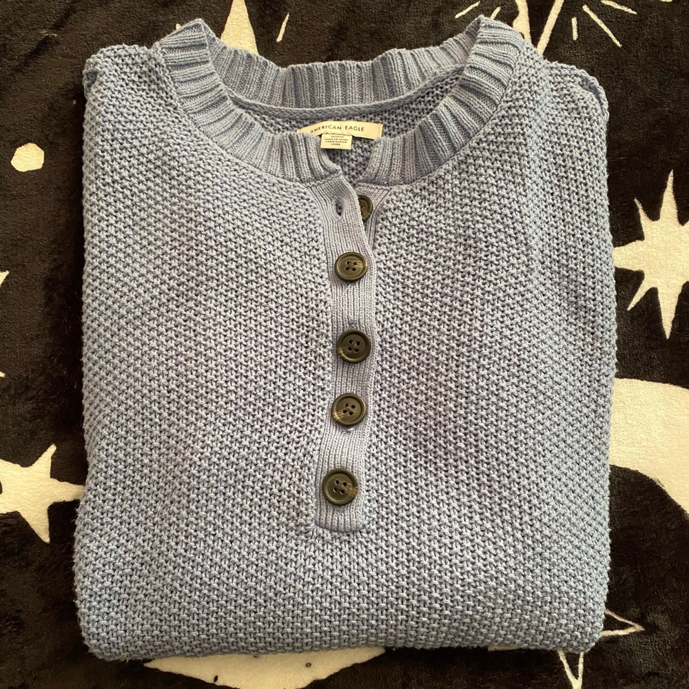 Blue American Eagle Knit Sweater